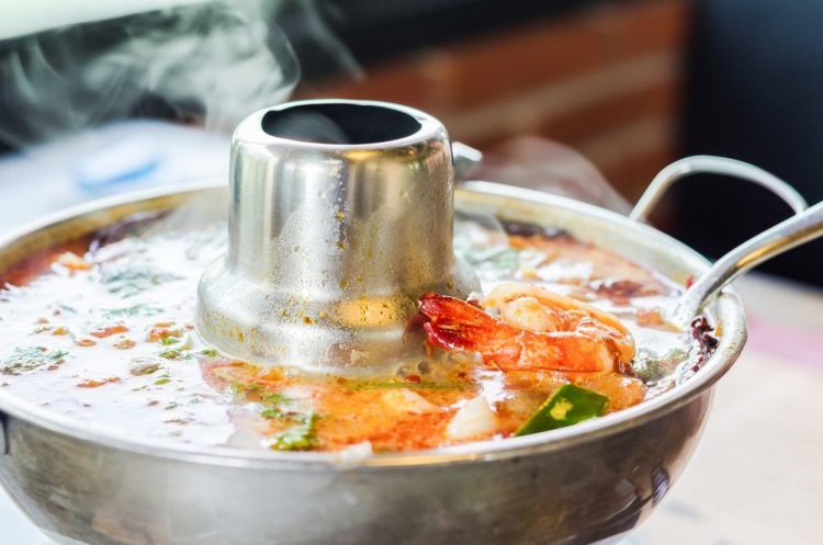 Aluminum Thai Hot Pot Tom Yum Serving Bowl